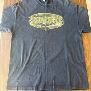 Harley-Davidson Black Tee with Gold Graphic
